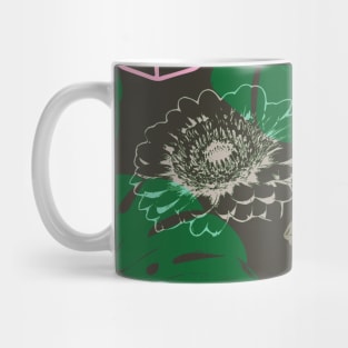 Leaf, tiger and gemstone pattern Mug